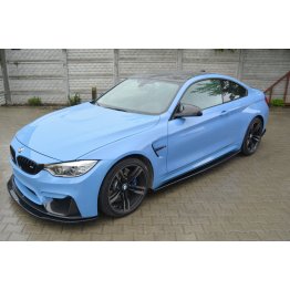 Накладки сплиттеры на пороги на BMW M4 F82 M-Performance